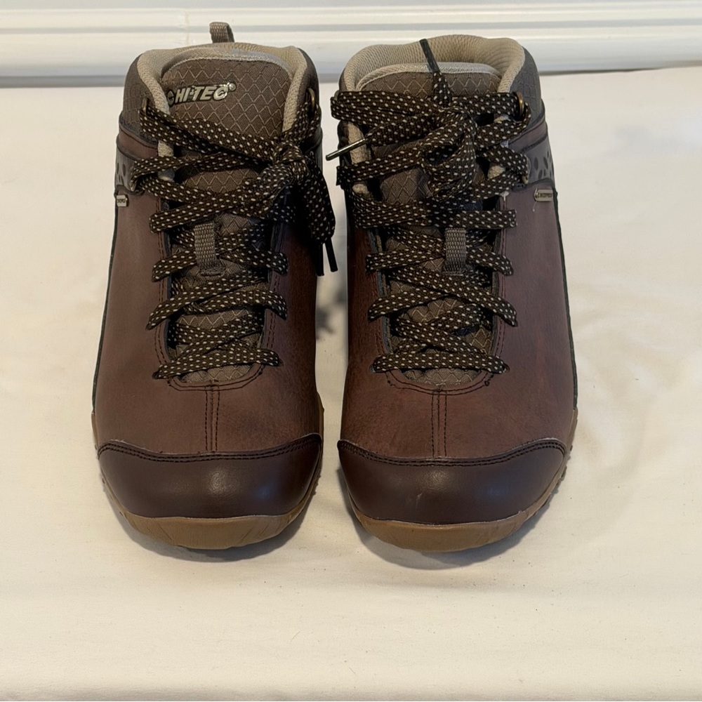 Hi-Tec INDAH LUX MID HIGH WP Hiking Boots Lace Up Womens Sz 7.5 Brown Waterproof